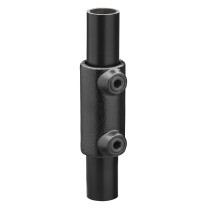 Buiskoppeling koppelstuk zwart Ø 42,4 mm zijdeglans rond
