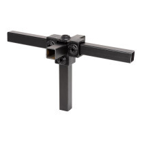 Buiskoppeling t-stuk zwart ⧄ 25 mm zijdeglans vierkant