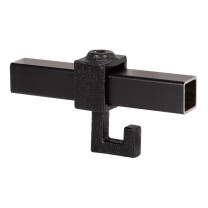 Buiskoppeling haak zwart ⧄ 25 mm zijdeglans vierkant