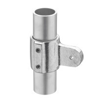 Buiskoppeling scharnierring aluminium Ø 27 mm zijdeglans rond