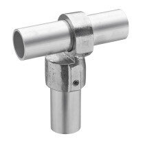 Buiskoppeling hoekstuk aluminium Ø 42 mm zijdeglans rond
