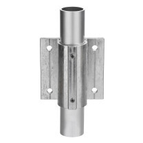 Buiskoppeling boeiboordbevestiging aluminium Ø 48 mm zijdeglans rond