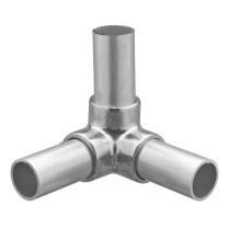 Buiskoppeling kniestuk aluminium Ø 27 mm zijdeglans rond