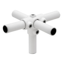Buiskoppeling t-stuk wit Ø 33,7 mm mat rond