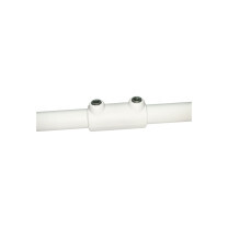 Buiskoppeling koppelmof wit Ø 33,7 mm mat rond